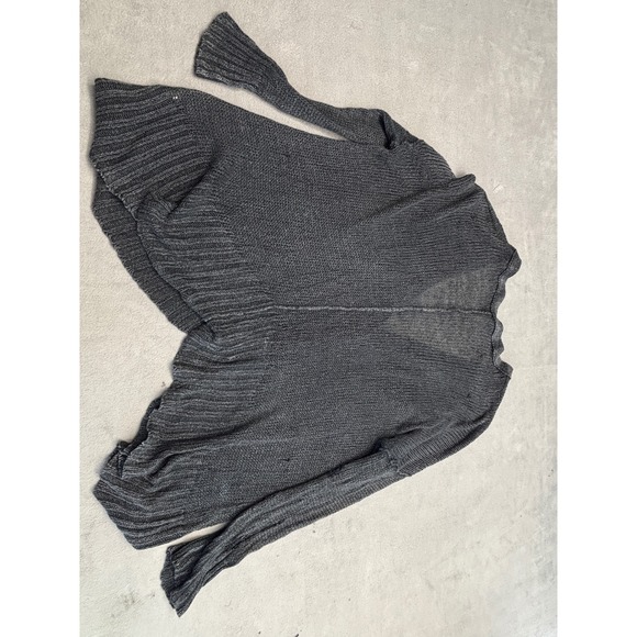 Free People Charcoal Grey Oversized Knit Duster Cardigan Sweater Size Small - Picture 8 of 9